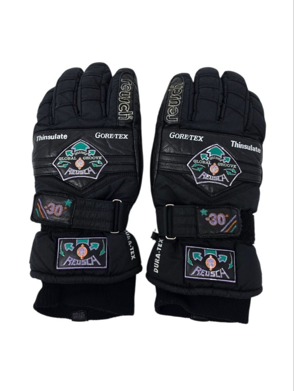 Reusch Leather & Nylon Gore-Tex Ski Gloves Global Groove Size 7 1/2 Adult Small
